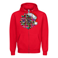 Red serape and leopard christmas Zipper Hoodie - CowhideDigitalArt