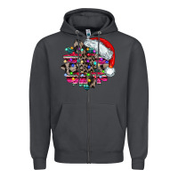 Smoke serape and leopard christmas Zipper Hoodie - CowhideDigitalArt