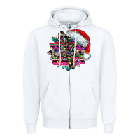 White serape and leopard christmas Zipper Hoodie - CowhideDigitalArt