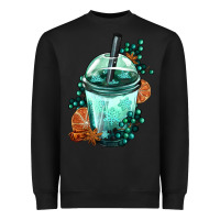 Black Winter Bobba Cup Heavyweight Sweatshirt - FaDigitalArtStudio