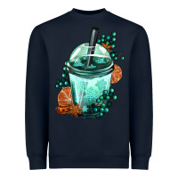 Navy Winter Bobba Cup Heavyweight Sweatshirt - FaDigitalArtStudio