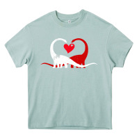 Arona funny hearts love dinosaur valentine s day gift boys girls Heavy Core Tee - minhPixels
