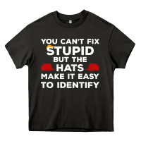 Asphalt You Can'T Fix Stupid But The Hats Make It Easy To Identify Heavy Core Tee - minhPixels