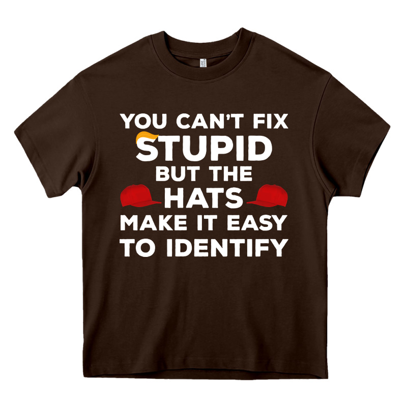 You Can't Fix Stupid But The Hats Make It Easy To Identify Heavy Core Tee by minhPixels | Teevron