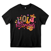 Black hola bitchachos mexico cinco de mayo Heavy Core Tee - LillyAllenDesigns