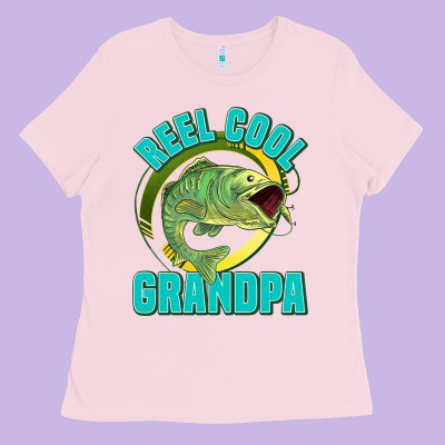 Reel Cool Grandpa Ladies Tee Designed By Jasminsmagicworld