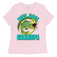 Bubblegum Pink reel cool grandpa Ladies Tee - Jasminsmagicworld