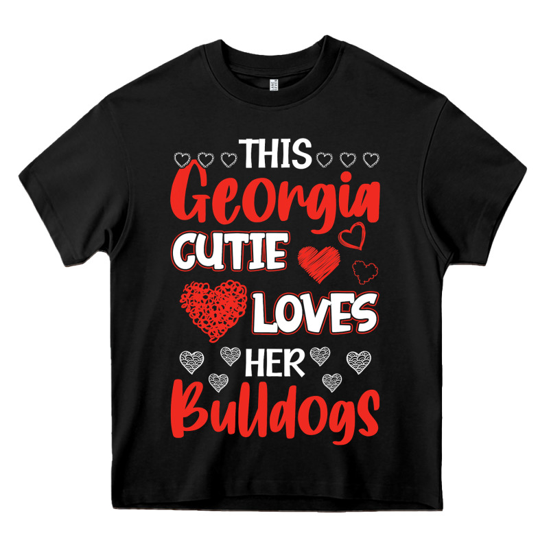 This Georgia Cutie Loves Her Bulldogs Fun Football Heavy Core Tee by minhPixels | Teevron