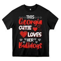Black this georgia cutie loves her bulldogs fun football Heavy Core Tee - minhPixels