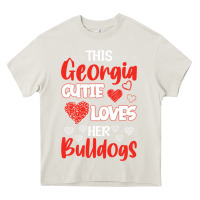 Cream this georgia cutie loves her bulldogs fun football Heavy Core Tee - minhPixels