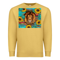 Antique Gold western lion tumbler Premium Sweatshirt - Artiststas