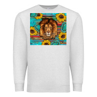 Oatmeal Heather western lion tumbler Premium Sweatshirt - Artiststas