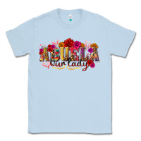 Dusty Blue Abuela Our Lady Classic Tee - texasbilliewilder