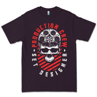 Plum Production Crew Set Designer Movie Film Halloween Skull Premium Tee - minhPixels