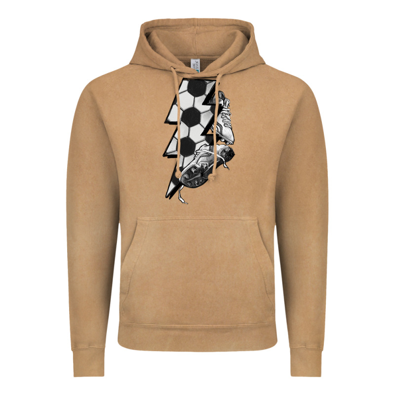 Lightning Bolt Soccer Vintage Hoodie by HowdyJamesFarm | Teevron