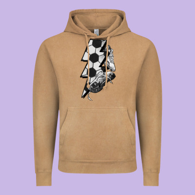 Lightning Bolt Soccer Vintage Hoodie Designed By Howdyjamesfarm