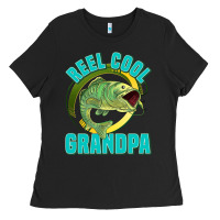 Black reel cool grandpa Ladies Tee - Jasminsmagicworld