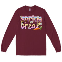 Burgundy Spring break Easter Day Long Sleeve Tee - HowdyJamesFarm