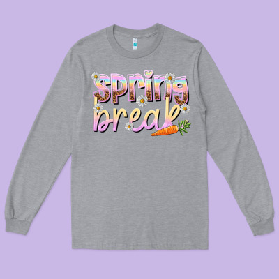 Spring Break Easter Day Long Sleeve Tee Designed By Howdyjamesfarm