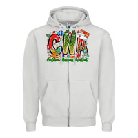 Dove Grey Christmas CNA Zipper Hoodie - CowhideDigitalArt