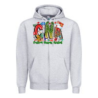 Heather Grey Christmas CNA Zipper Hoodie - CowhideDigitalArt