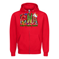 Red Christmas CNA Zipper Hoodie - CowhideDigitalArt