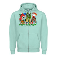 Seafoam Christmas CNA Zipper Hoodie - CowhideDigitalArt