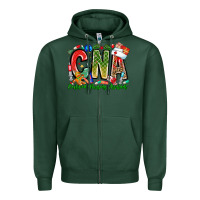 Sports Green Christmas CNA Zipper Hoodie - CowhideDigitalArt