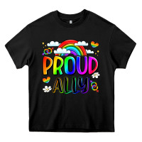 Black proud ally Heavy Core Tee - LillyAllenDesigns