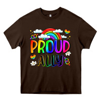 Chocolate Brown proud ally Heavy Core Tee - LillyAllenDesigns