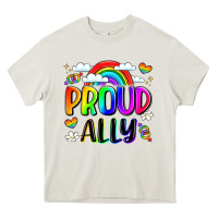 Cream proud ally Heavy Core Tee - LillyAllenDesigns