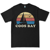Black Coos Bay Or Vintage Sailboat 70S Throwback Sunset Premium Tee - minhPixels