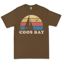 Cacao Coos Bay Or Vintage Sailboat 70S Throwback Sunset Premium Tee - minhPixels