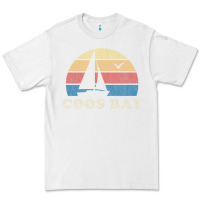 White Coos Bay Or Vintage Sailboat 70S Throwback Sunset Premium Tee - minhPixels