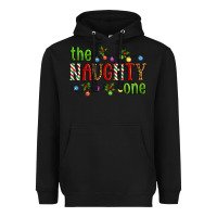 Black The Naughty One Christmas Heavyweight Hoodie - Artiststas