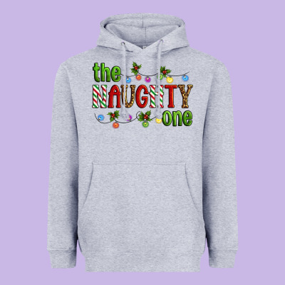 The Naughty One Christmas Heavyweight Hoodie Designed By Artiststas