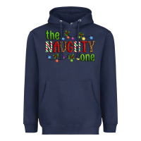 Navy The Naughty One Christmas Heavyweight Hoodie - Artiststas