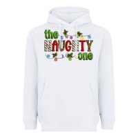 White The Naughty One Christmas Heavyweight Hoodie - Artiststas