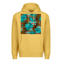 Antique Gold turquoise serape leopard seamless pattern Premium Hoodie - BundleAndBundleShop
