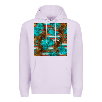 Lilac turquoise serape leopard seamless pattern Premium Hoodie - BundleAndBundleShop