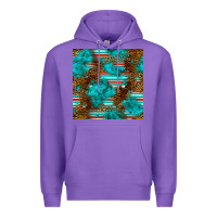 Purple turquoise serape leopard seamless pattern Premium Hoodie - BundleAndBundleShop