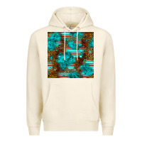 Tofu turquoise serape leopard seamless pattern Premium Hoodie - BundleAndBundleShop