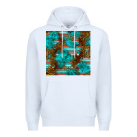 White turquoise serape leopard seamless pattern Premium Hoodie - BundleAndBundleShop