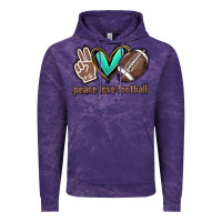 Cloud Purple Peace love football Vintage Hoodie - HowdyJamesFarm