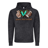 Vintage Black Peace love football Vintage Hoodie - HowdyJamesFarm