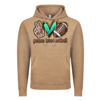 Vintage Coffee Peace love football Vintage Hoodie - HowdyJamesFarm