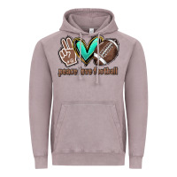 Vintage Zinc Peace love football Vintage Hoodie - HowdyJamesFarm