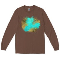 Chestnut turquoise leopard patch Long Sleeve Tee - Jasminsmagicworld