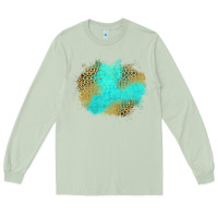 Matcha turquoise leopard patch Long Sleeve Tee - Jasminsmagicworld