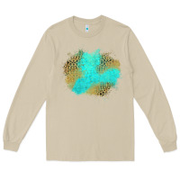 Mushroom turquoise leopard patch Long Sleeve Tee - Jasminsmagicworld